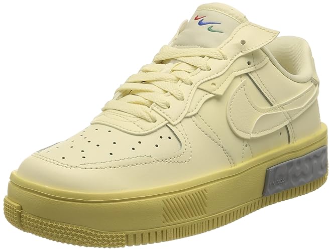 NIKE Women's Air Force 1 Fontanka Sneaker - 5 UK - Coconut Milk Coconut Milk Lemon Wash