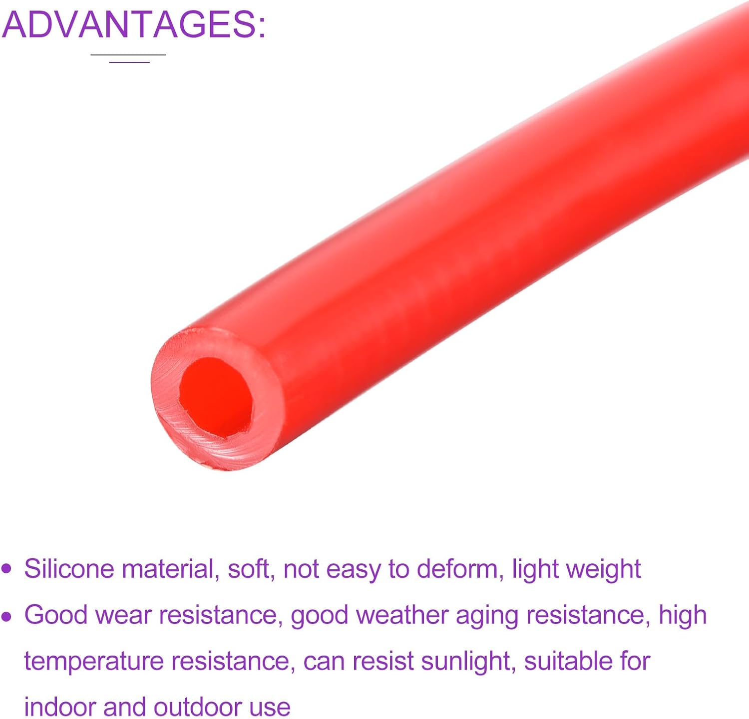 DMiotech 5/64" ID x 5/32" OD, 6.56Ft Long PA12 Nylon Aquarium Air Tubing Pneumatic Nylon Tube Hose Red for Air Brake System