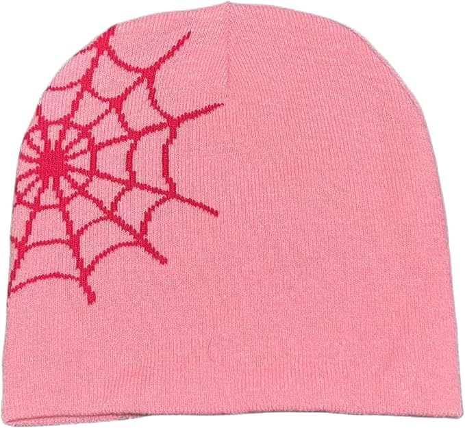 Image of Printed Beanie Hat, Beanies Y2K Winter Hats Streetwear Skull Cap Double-Layer Knitted Beanies Warm Knit Beanie, Hip Hop Streetwear Clothing