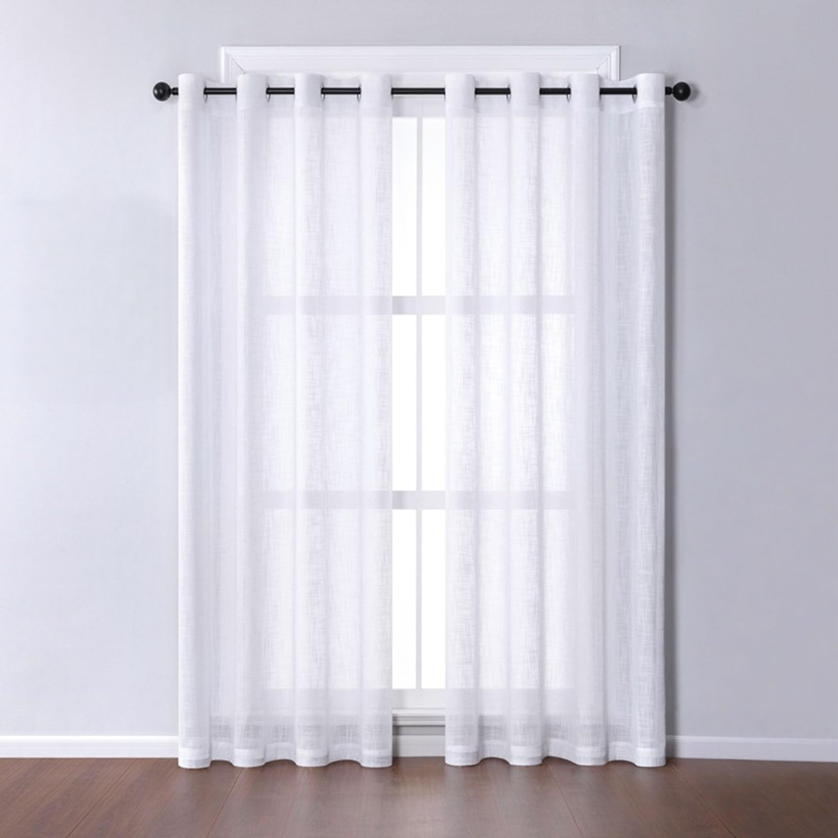 Zasłony Z Woalu 225 x 155 cm Półprzezroczysty, Plisowany, Supermiękki, Zapewniający Prywatność, Elegancki Zasłony Przezroczyste Do Salonu, Jadalni, Sypialni, Kuchni, Okna, Biały
