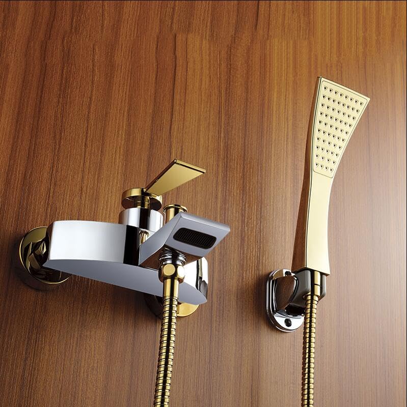 Robinet de douche en laiton massif or et blanc pour mitigeur de baignoire et douche design