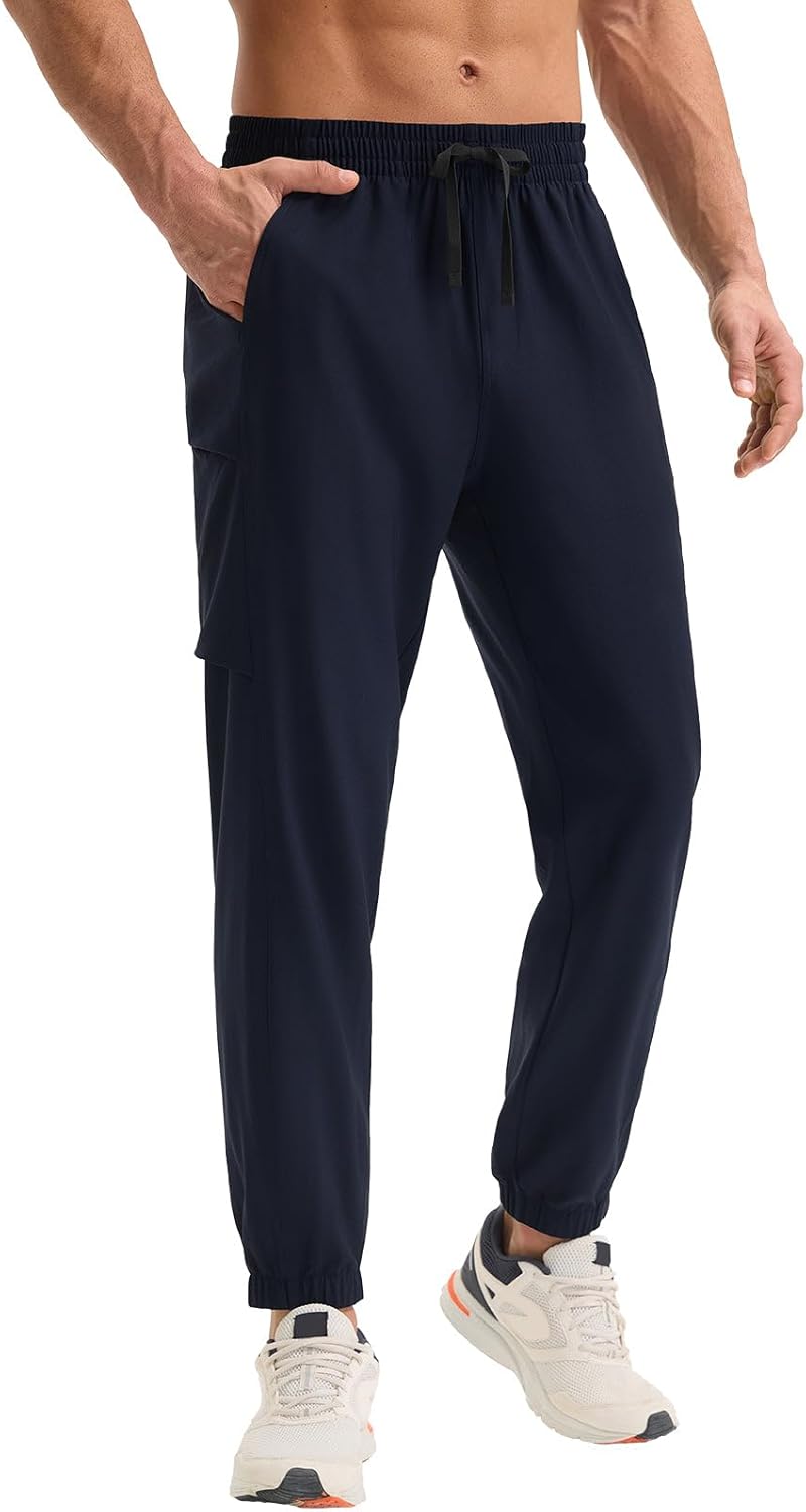 SPEXIAL Men's Lightweight Hiking Pants with Pockets Water Resistant Breathable Cargo Pants Quick Dry Joggers
