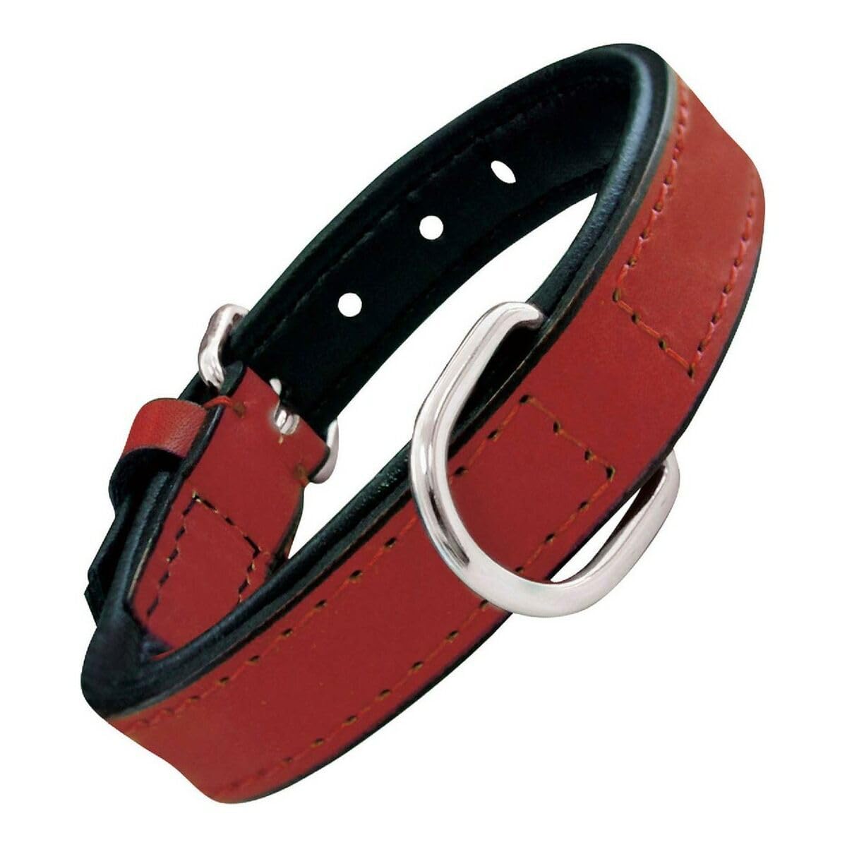 GLORIA Collar Piel Acolchado 35CM X 15MM Rojo