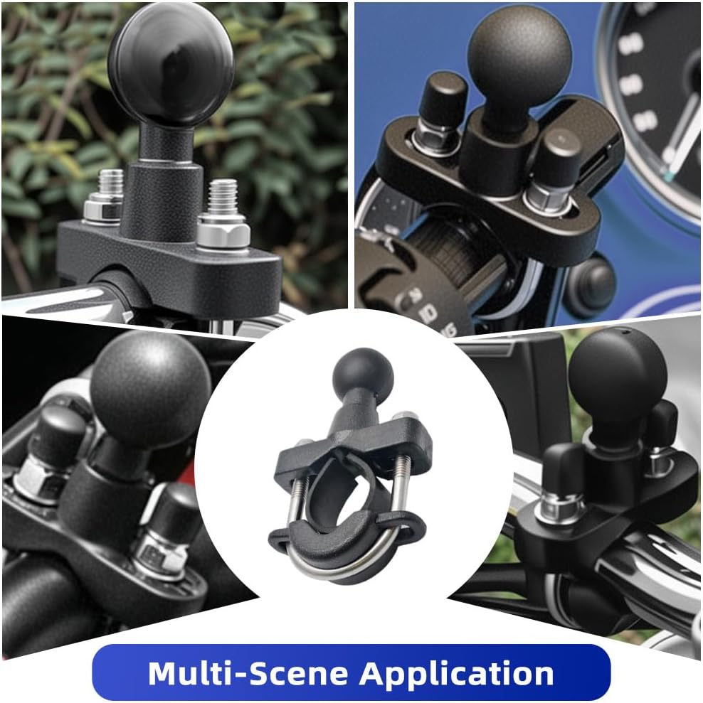 U-Bolt Base Kit For Motorcycle Bike Handlebar Holder Mount 1" Ball