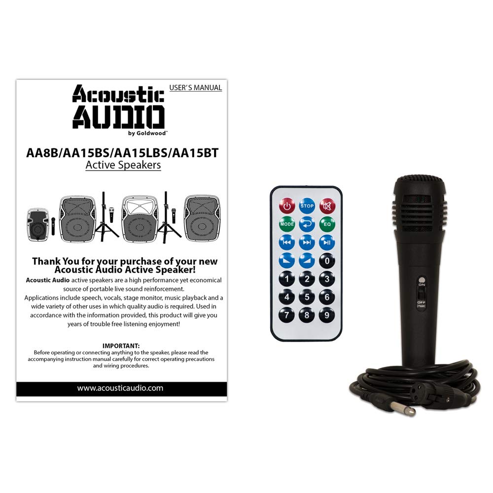 Acoustic Audio Aa15lbs Powered 2000w 15 Bluetooth Flashing Led