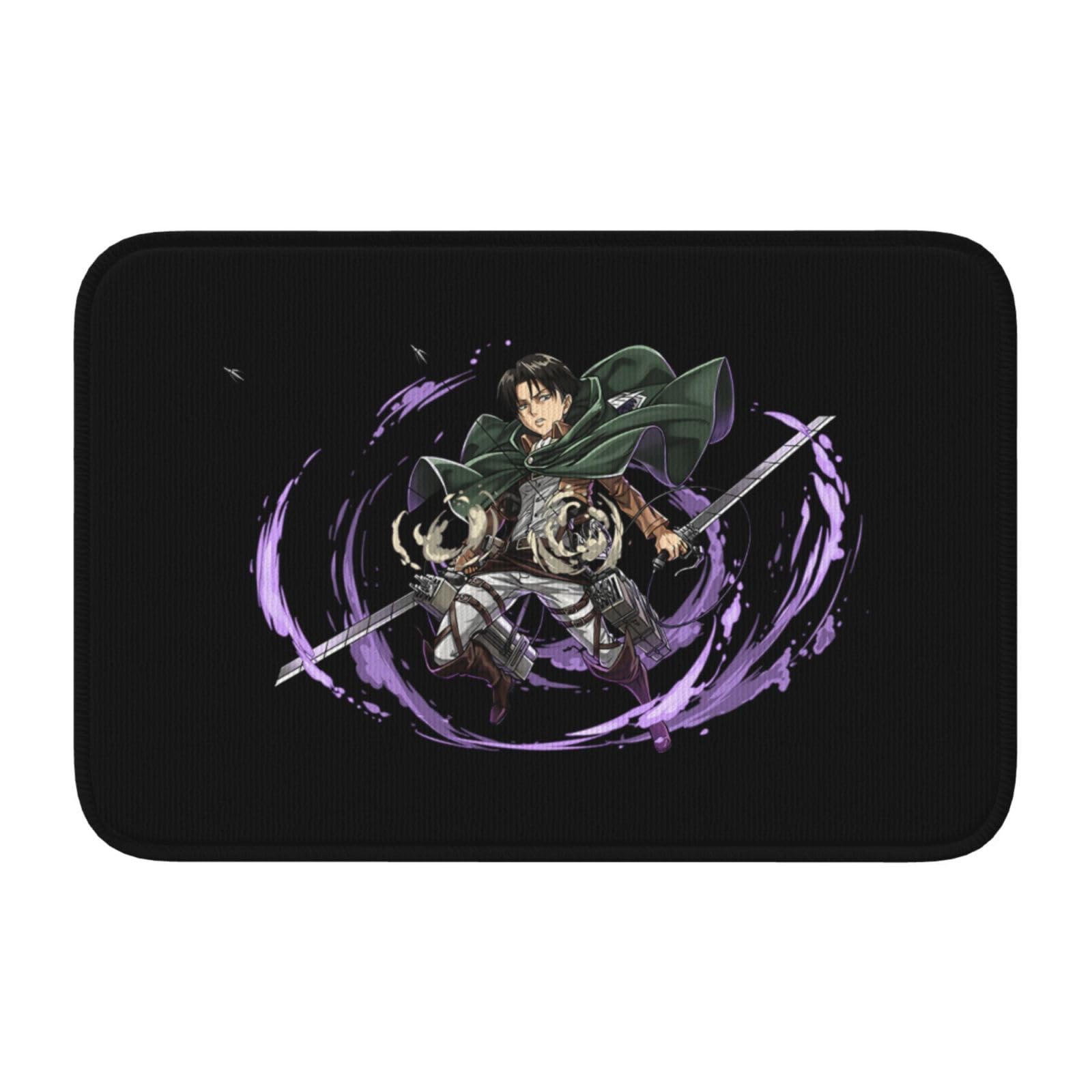 Amazon｜玄関マット 進撃の巨人 リヴァイ バスマット 足ふきマット