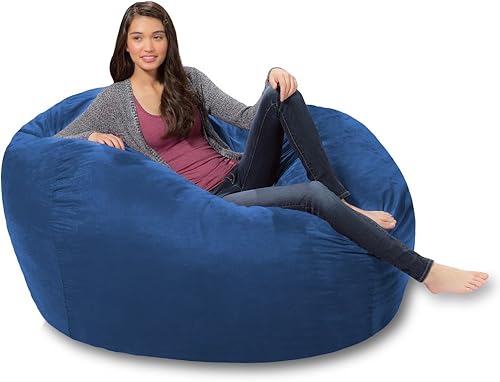 Miniatura 79 de Comfy Sacks - Puf de espuma viscoelástica de 7.5 pies, tumbona de piel sintética color negro Piel sintética, color negro,Piel sintética de color