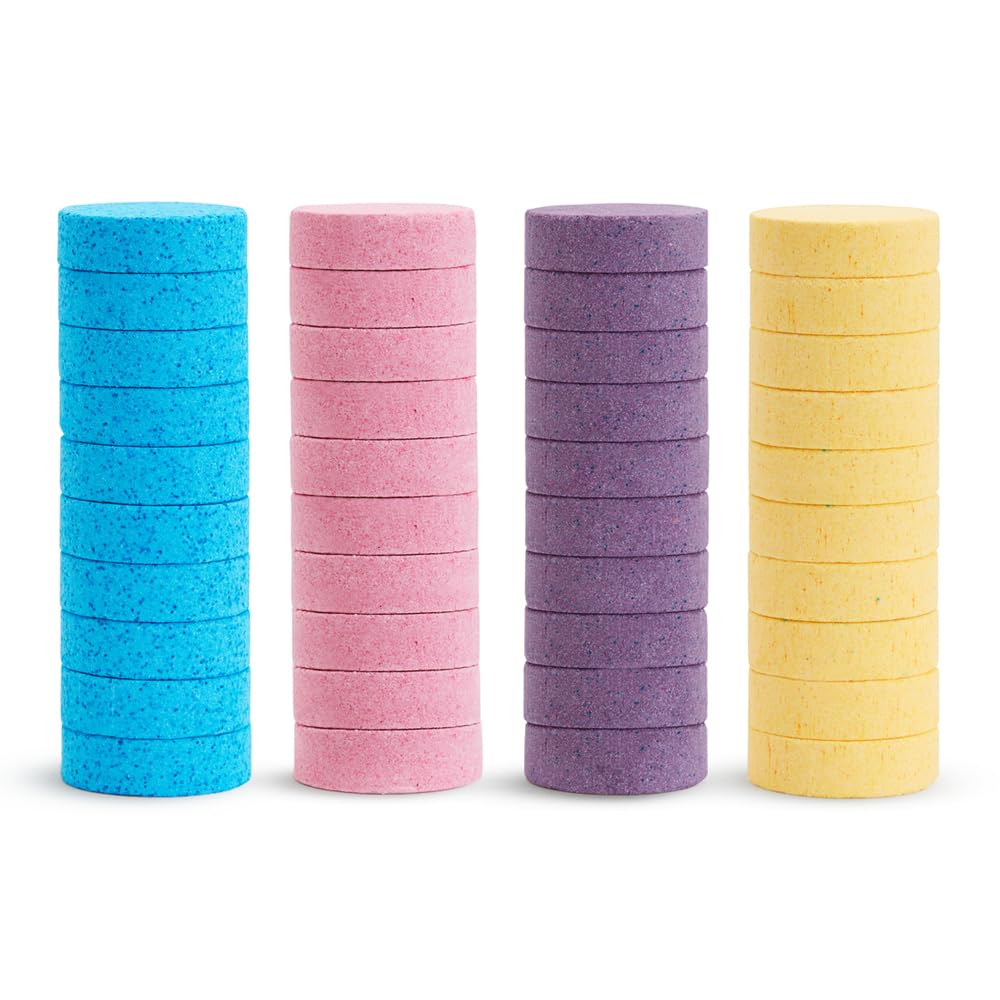 Munchkin Color Buddies Moisturizing Bath Bomb Refills, colorful and fun, bath time activity, 24 Months and above, Pack of 40