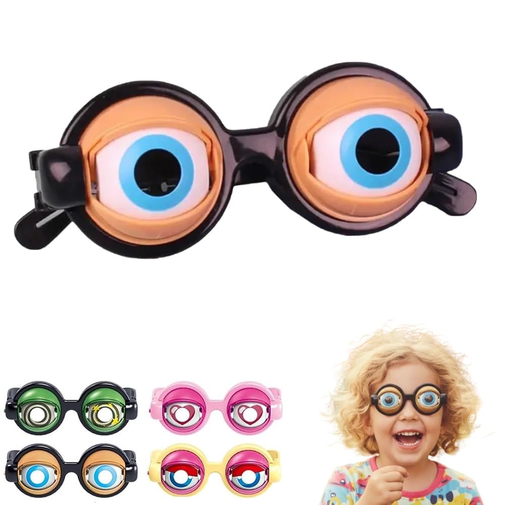 Occhialini lampeggianti, cinetici occhi pazzi, novità bavaglio per feste scherzi costume