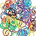 WJASI Plastic Binder Rings, 1 Inch, 140 Packs, Colorful, DIY Keychain Rings, Ring Clips for Loose Leaf Paper, Binder Book, Paper Card, Study Cards
