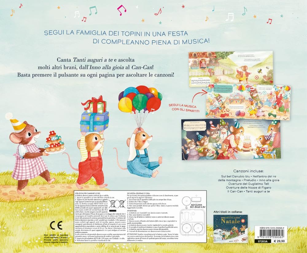 Le canzoni del compleanno. Libro sonoro. Edizione a colori