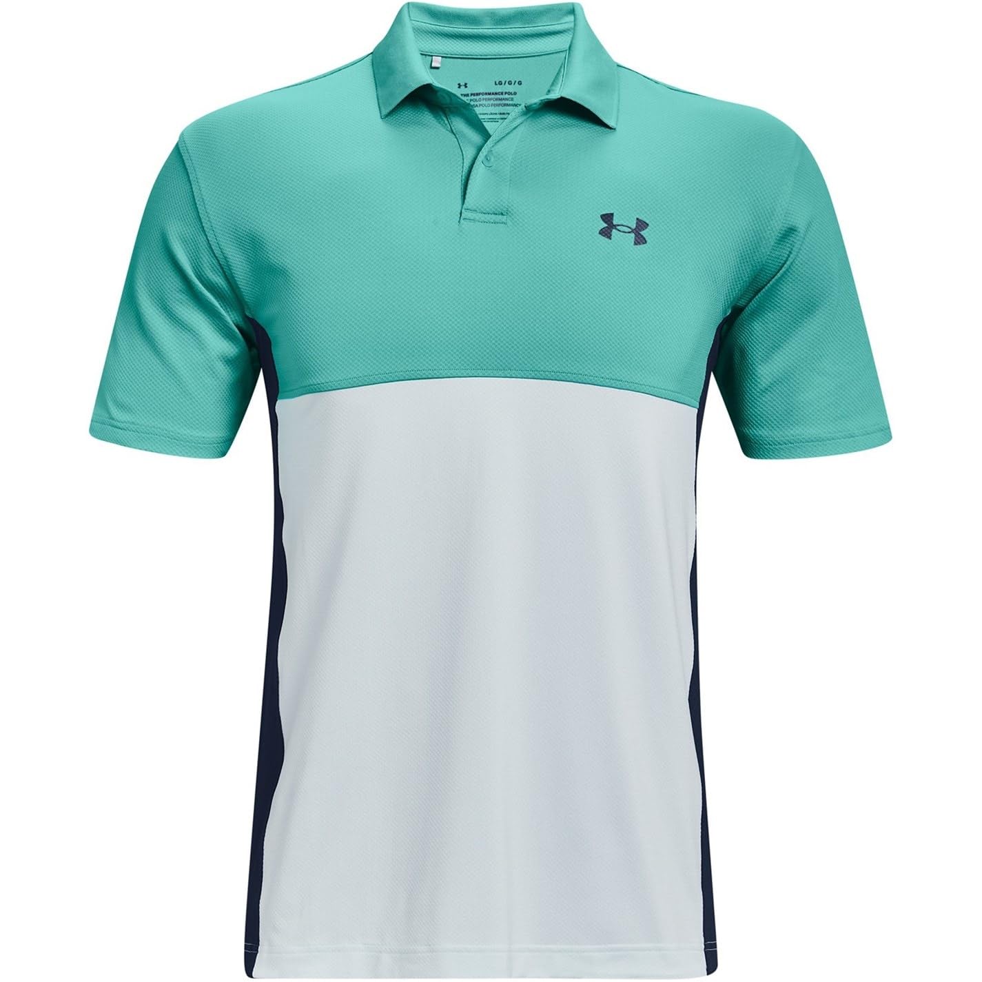 Under Armour Men's Performance Blocked Golf Polo, Neptune (369)/White, 4X-Large