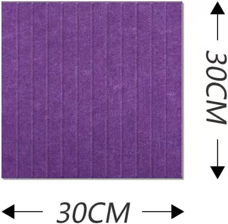 12 Pcs Bulletin Board,Decorative Felt Pin Panels,11*11"Square Prayer Vision Pin Boards With Self-Adhesive Tape About 30 Push Pins,for Home Kitchen Office Walls(Size:30*30cm,Color:Violet)