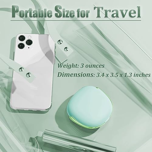 Miniatura 5 de Limpiador de lentes de contacto, máquina de limpieza ultrasónica portátil de lentes de contacto con cargador USB y kit de funda de remojo de