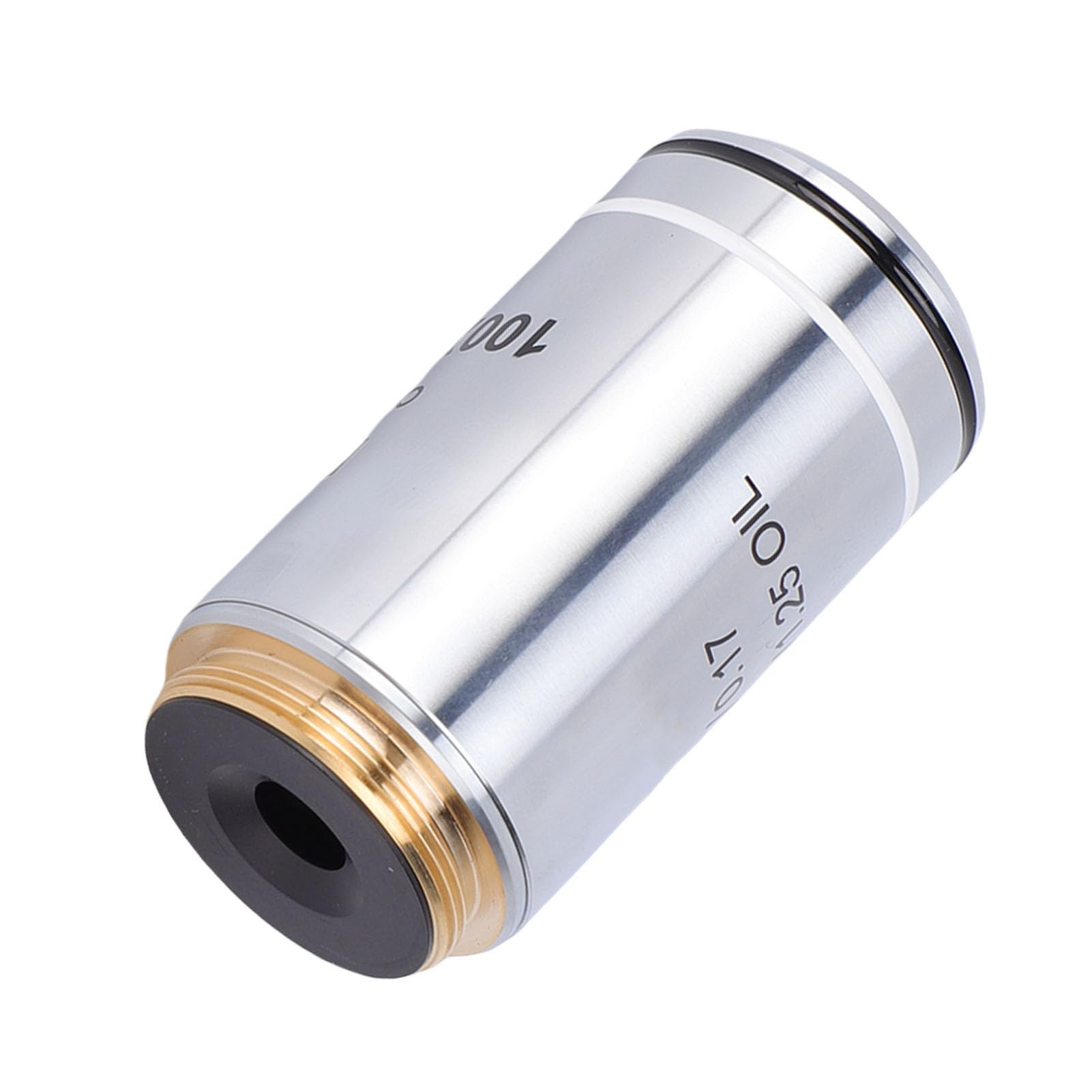 Zunate Obiettivo Plan 100X Imaging Trasparente per Microscopi Biologici Lega di Alluminio Vetro Ottico Filettatura RMS da 20,2 Mm