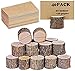 40 portatarjetas rústico de madera con soporte de madera para tarjetas de mesa, soporte para tarjetas de números, soporte para tarjetas de notas, para bodas (20 soportes + 20 lugares de papel kraft)