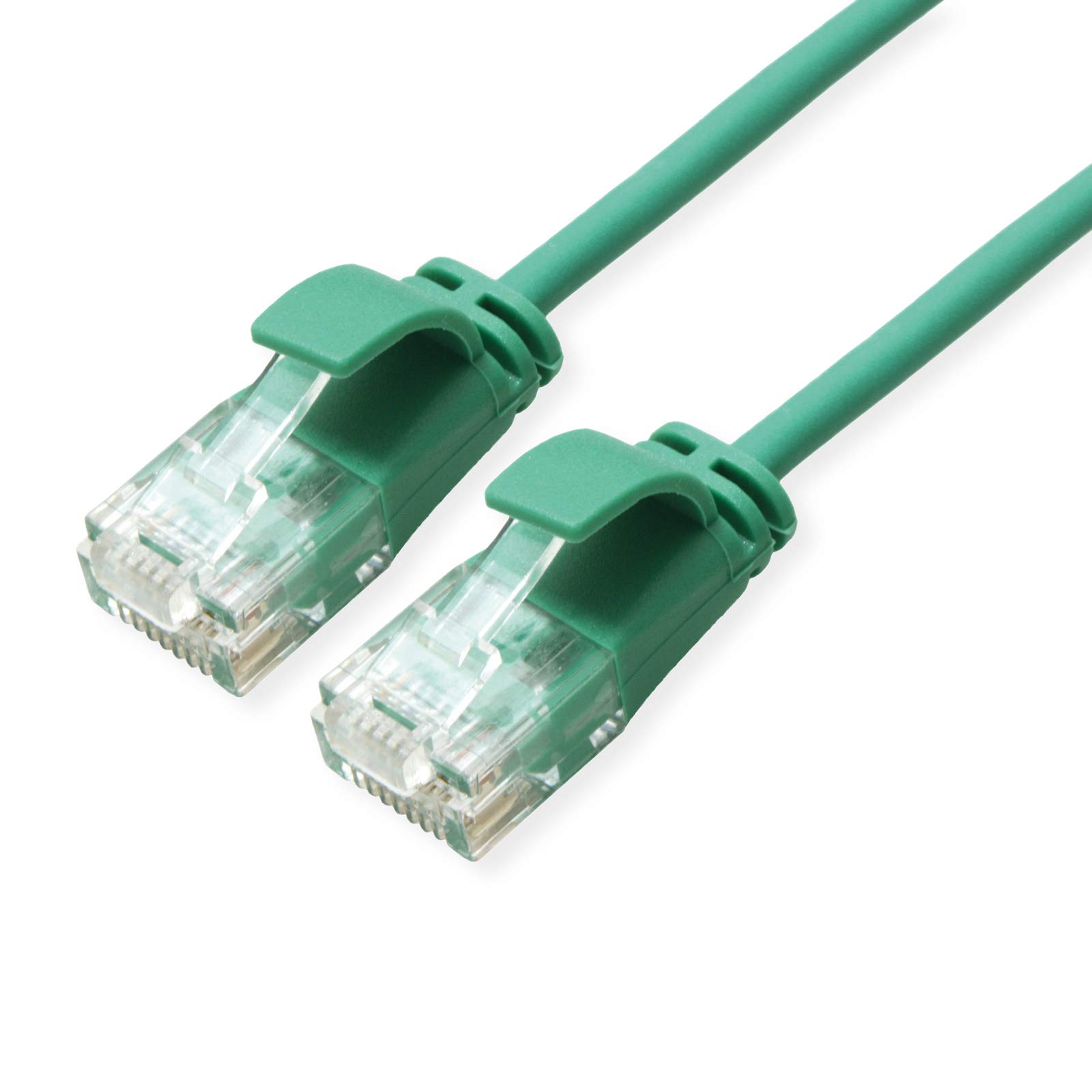 ROLINE UTP DataCenter Patch Cable Cat.6A (Class EA) Halogen-Free, Slim, Green, 0.3 m
