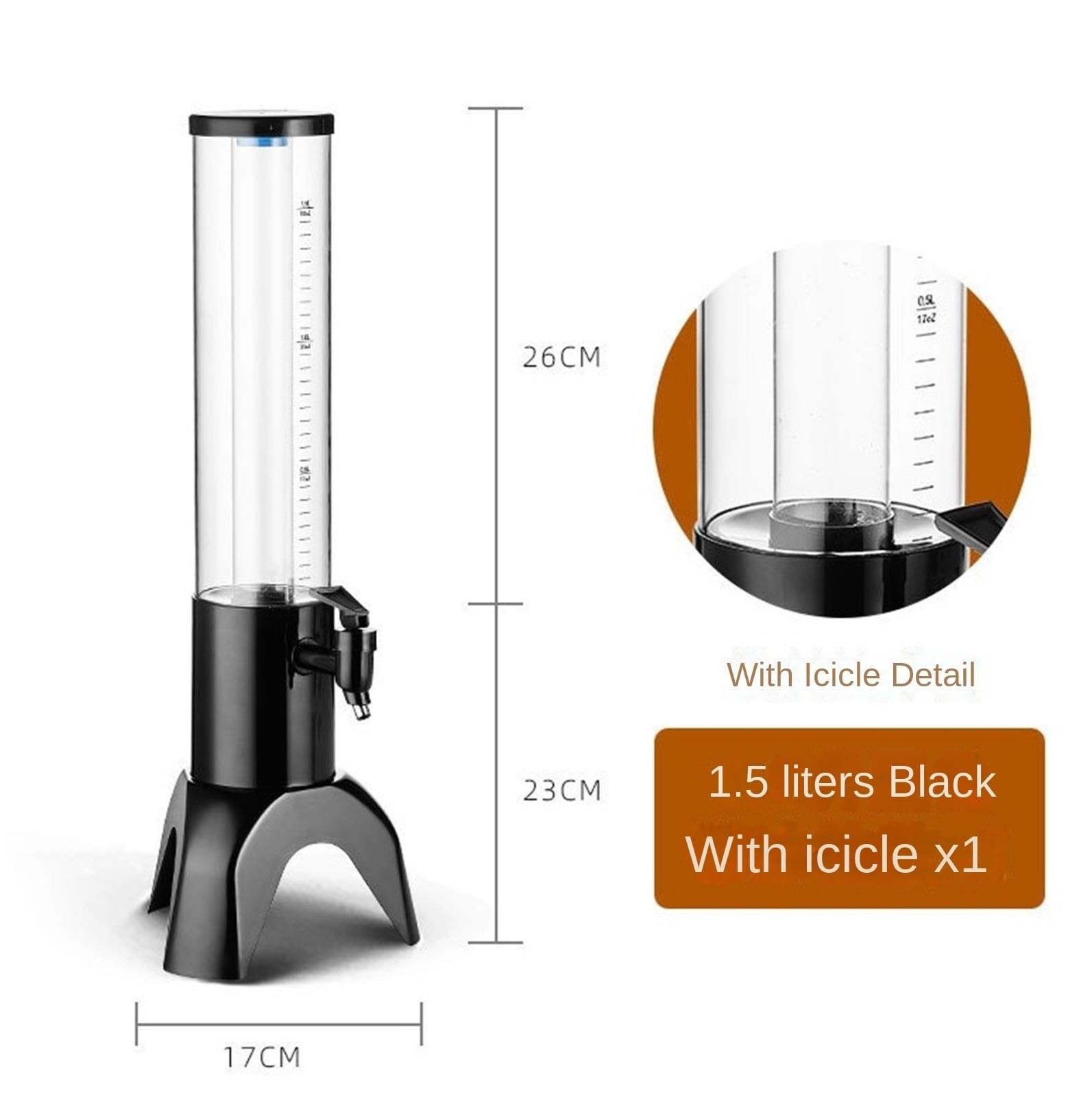 Dispensador Cerveza Dispensador De Cerveza Sobremesa con Tubo Hielo Y Torre para Casa Bar(17x49cm)