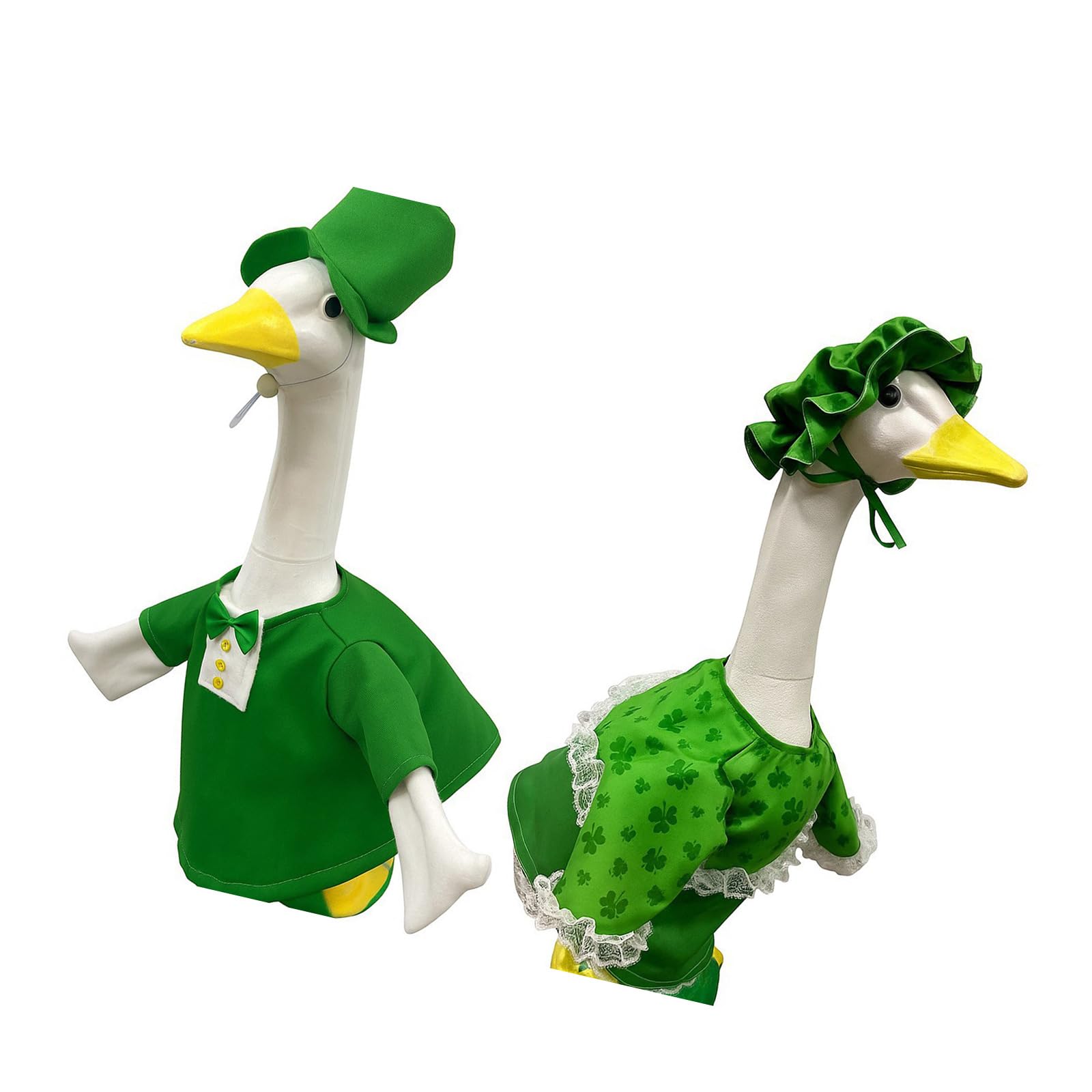Buxuaaaa Patrick ' s Day Costume Set for 23 Inch Porch Geese Feature Festival Shamrocks Pattern for Outdoor Holiday Decorations Patricks Decors