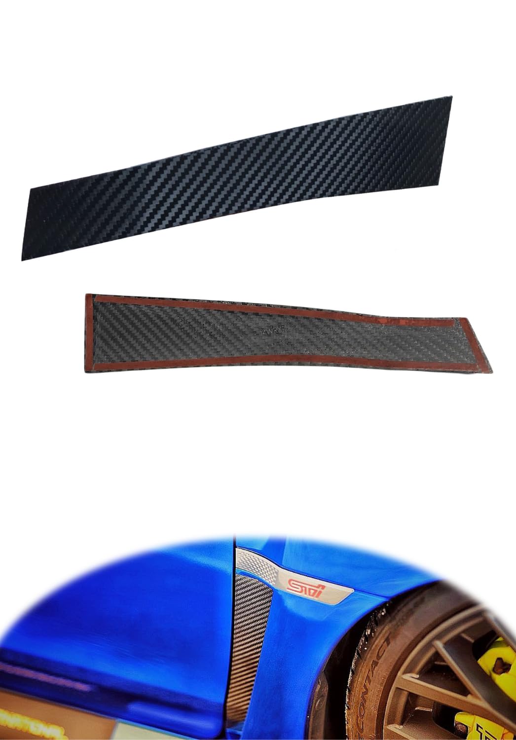 GOGOCARBON Fender Vent Insert Cover Exterior Overlay For SUBARU WRX/WRX STI 2015-2021 Real Dry Carbon Fiber Lightweight Strong with UV-Resistant Clear Coating Aggressive Updated Look(2PCS/PAIR)