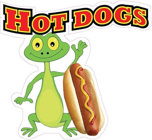 Miniatura 1 de Food Truck Decals Hot Dogs Concession Restaurant Die-Cut Vinyl Sticker B36 & Sign 14 in on Longest Side