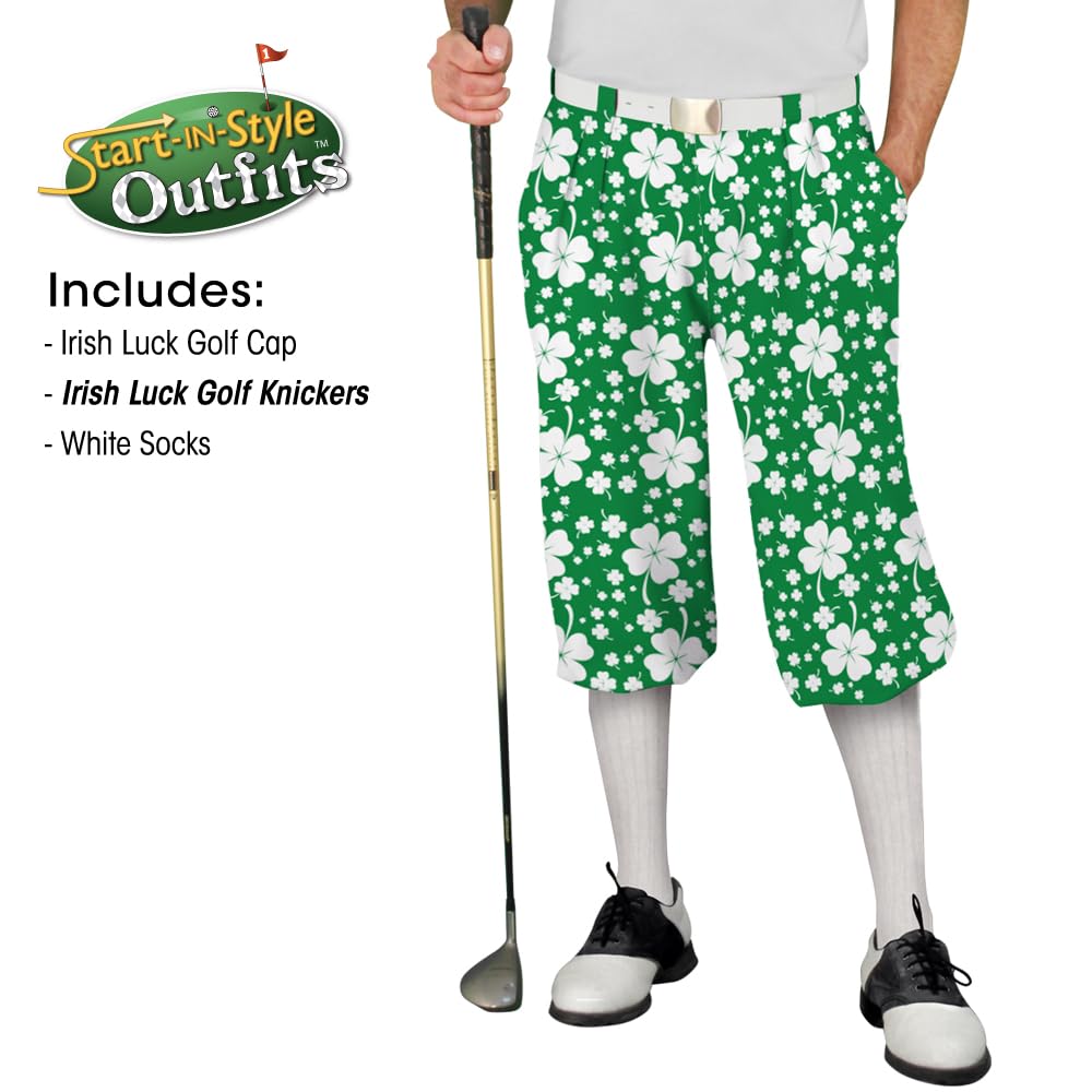 Golf Knickers Homeland Start-in-Style Traditional (Plus Fours) Outfit for Men - Irish Luck - Size 34