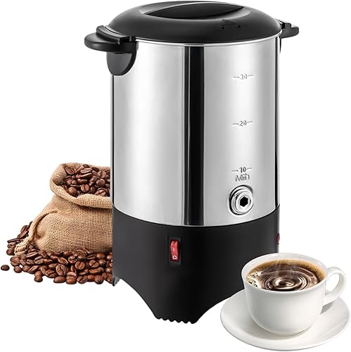 Urna de café, cafetera eléctrica de 5.2L175 onzas con control de botón de encendido y apagado fácil, calentamiento rápido de 1000 W que hace hasta