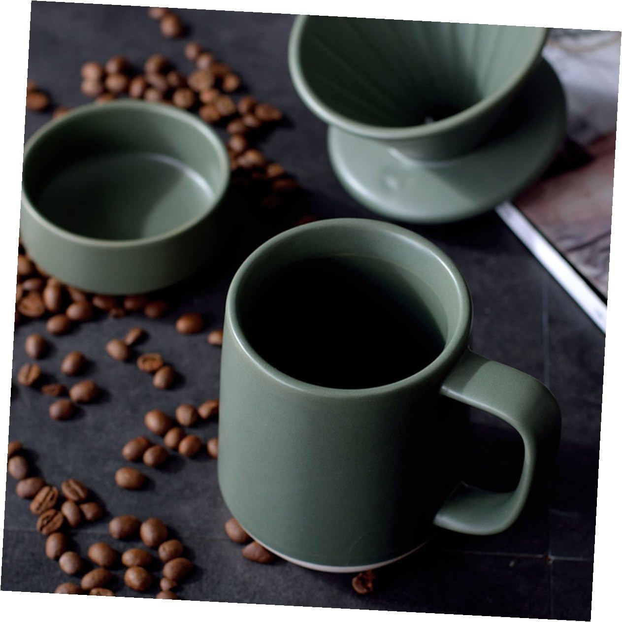 Tragbarer Keramik Kaffeefilterbecher für Handgebrühten Kaffee zu Hause