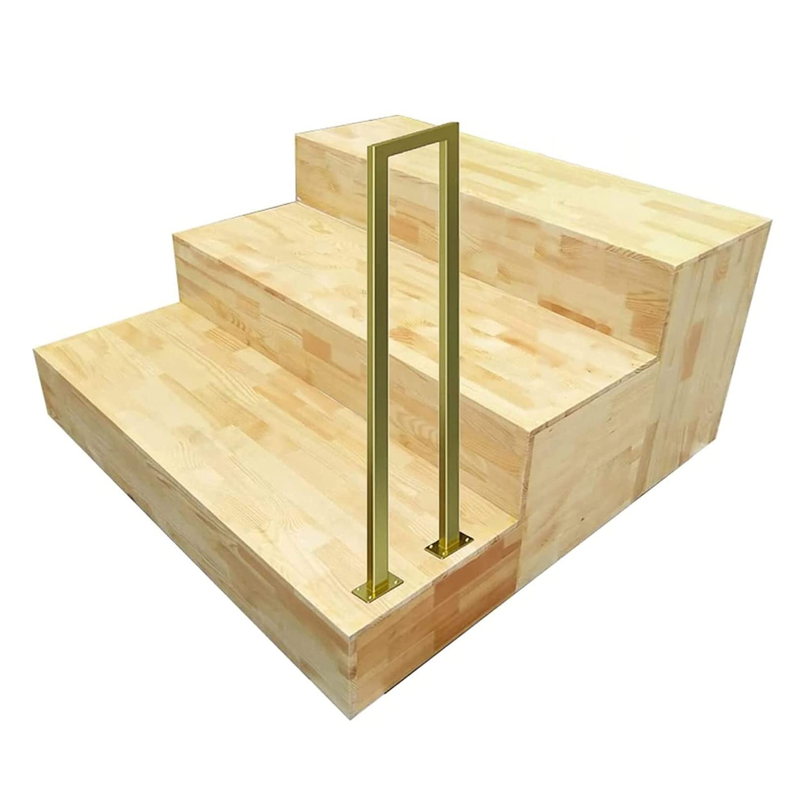 Main courante d'escalier en fer forgé au design de rambarde carrée