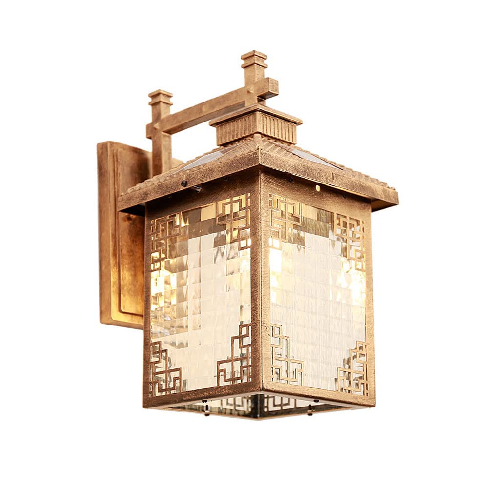 Appliques murales extérieures solaires LED 5W en aluminium noir E27 style chinois