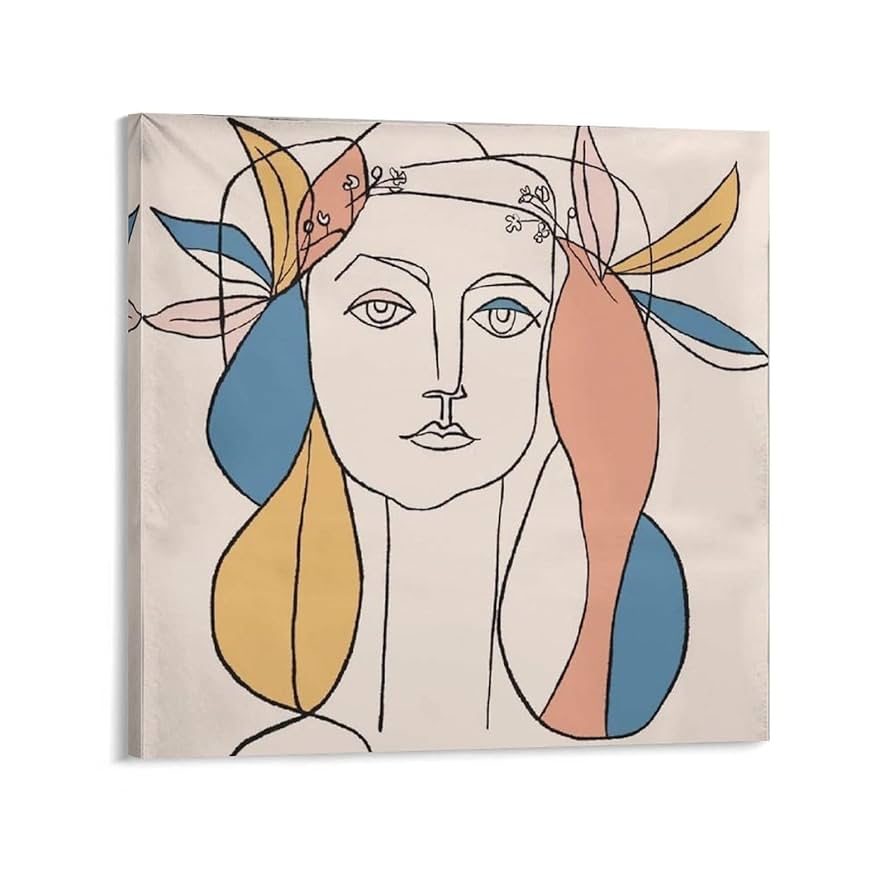 Amazon.co.jp: パブロ・ピカソ絵画：女性 アートパネル