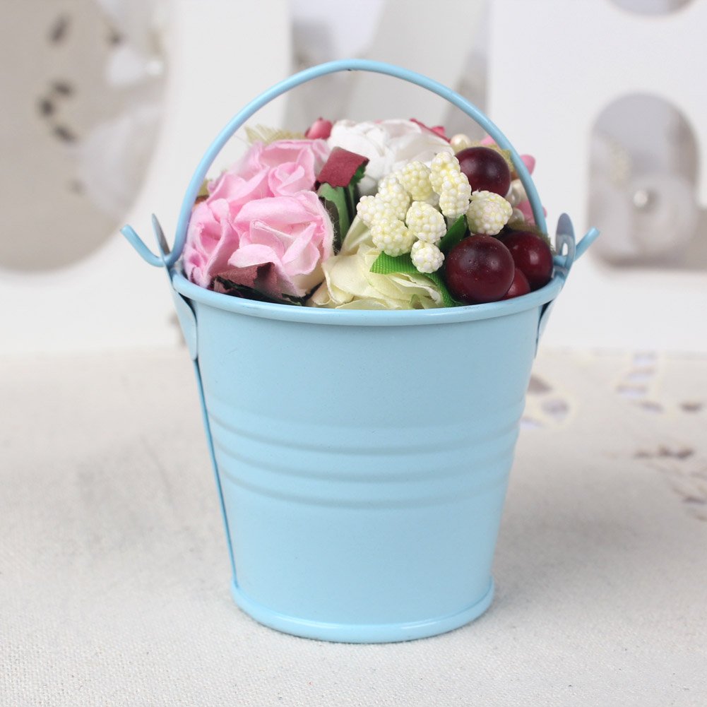 Petits Seaux à Bonbons Dorés - Lot De 20 - 4,3x5,5x6 Cm - Pour Mariage, Anniversaire, Décoration De Table