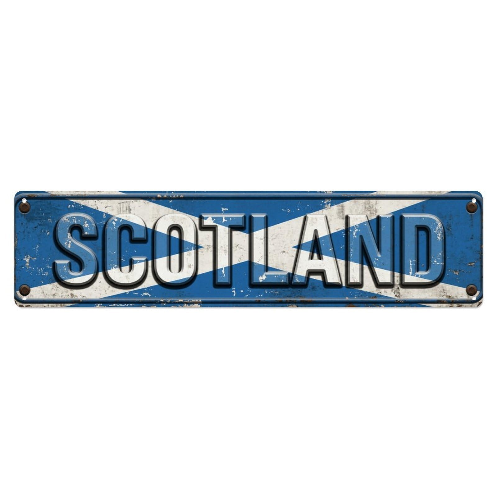 SCOTLAND Aluminium Sign 10 * 40cm