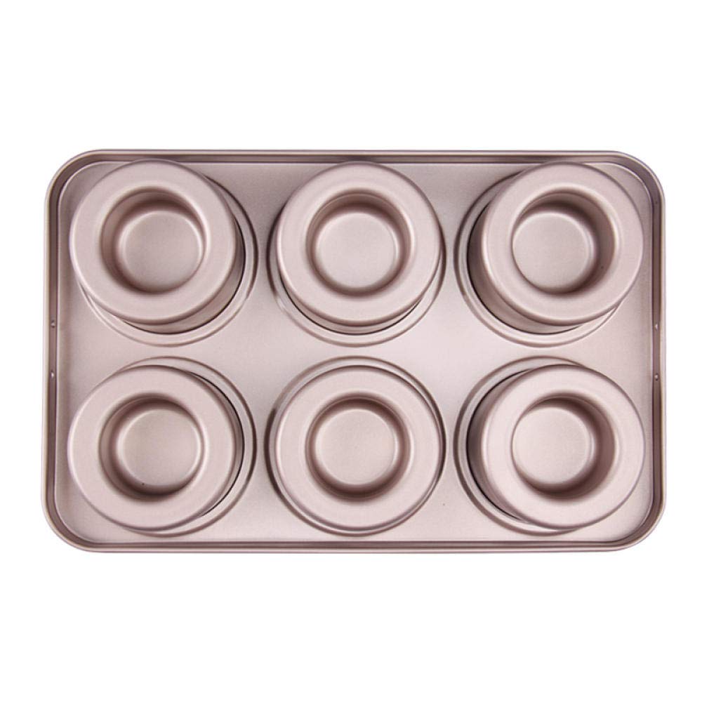 Moules À Gâteau,6 Trous Tasse Forme Gâteau Moule Pan Antiadhésif Shortcake Pan Comestible Alimentaire Bol Maker Miche Mini Muffins 1Pcs