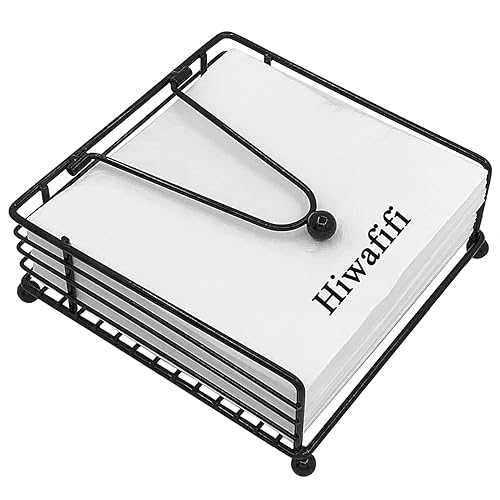 hiwafifi Napkin Holder for Table, Flat Napkin Dispenser with Weighted