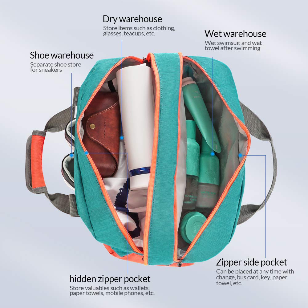 Sac De Sport Étanché Avec Compartiment Chaussures – Sac Natation & Gym Sec/Humide