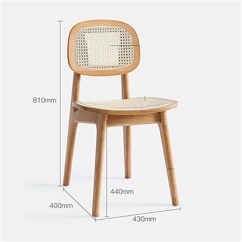 Miniatura 2 de sillas de comedor Silla de comedor de madera maciza para el hogar Simple Rattan Respaldo Taburete Hotel Maquillaje de madera Cocina moderna