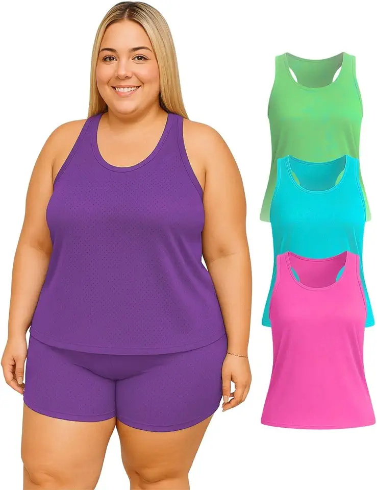 Kit 3 Regata Nadador Dryfit Fitness Academia Plus Size Cores Sortidas