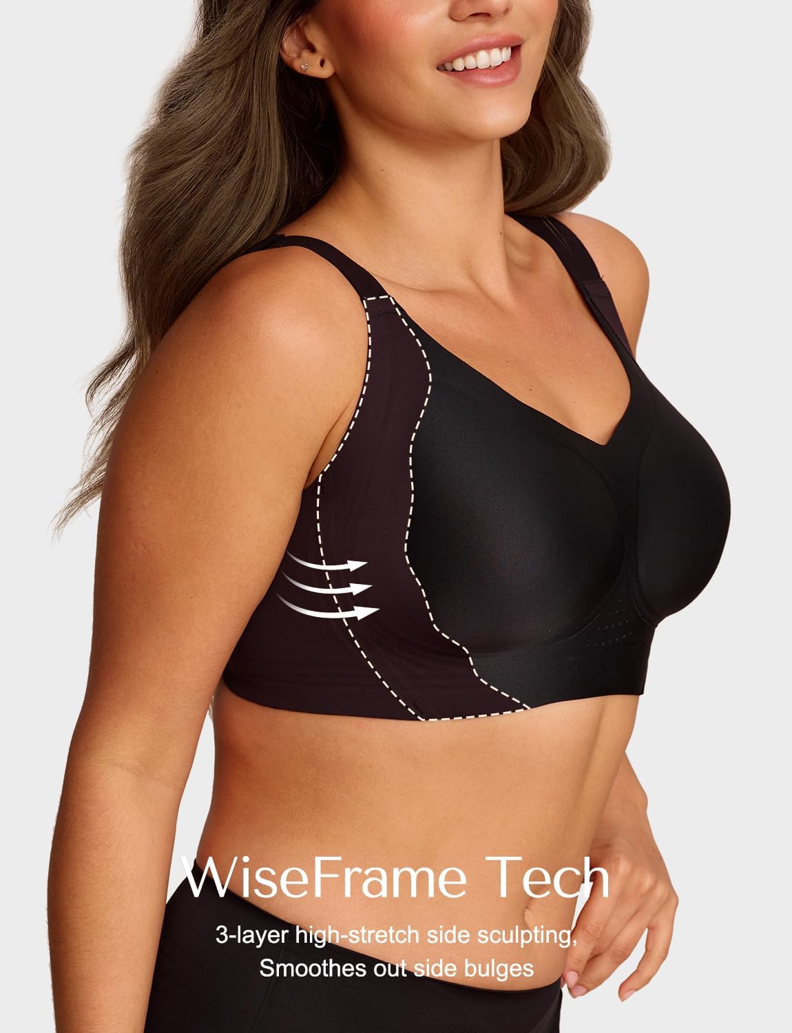 SheCurve Seamless Wireless Bras Women, Full Coverage Jelly Bras, Push Up Comfortable T Shirt Bra image 3