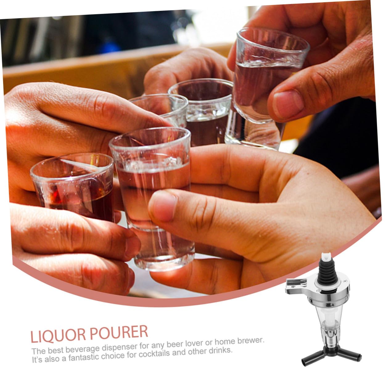 Gatuida 3 Piezas Dispensador de Agua Pared con Bomba Dosificadora para Bebidas Frías Soporte para Botellas de Bar para Fiestas y Uso Doméstico