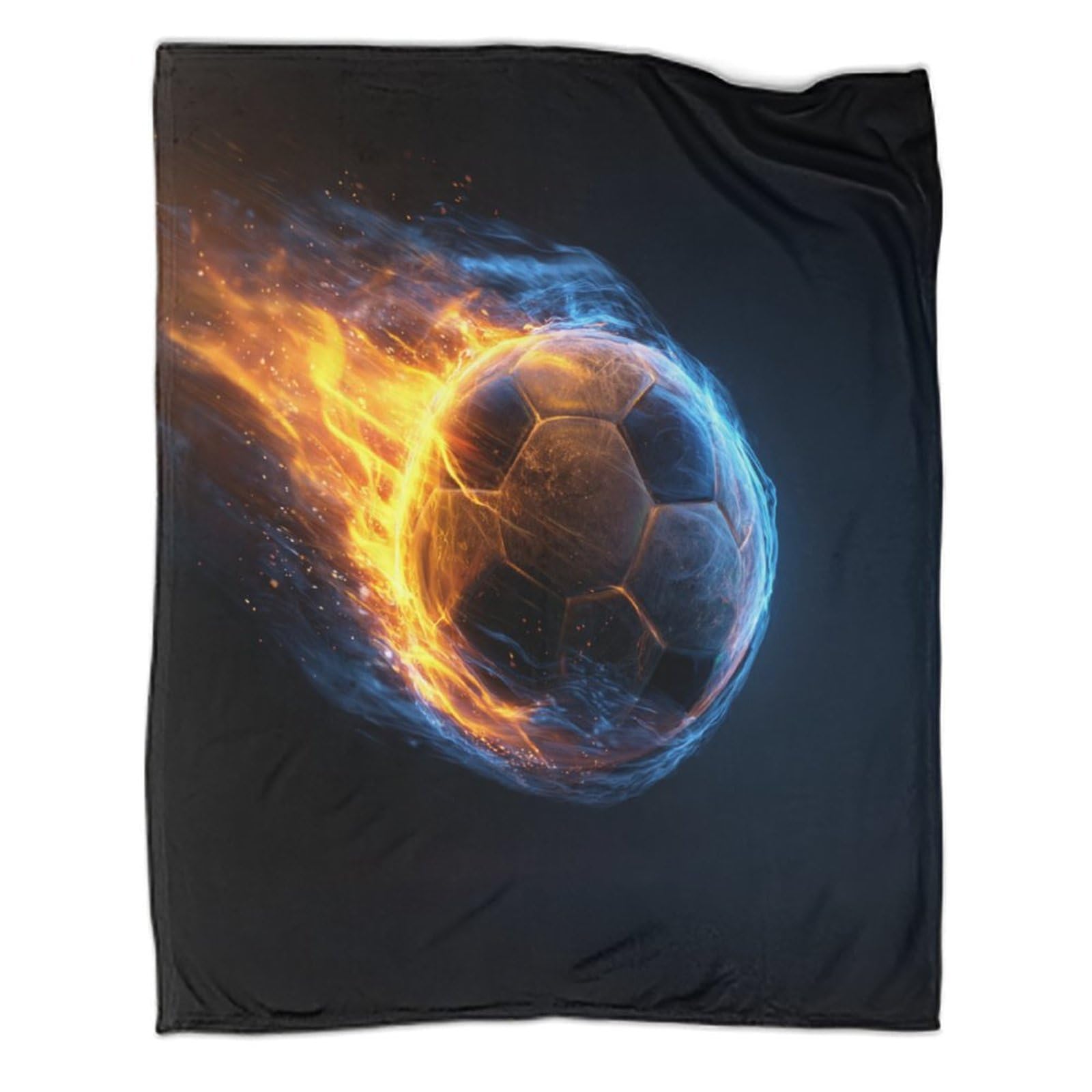Plaid football flanelle doux anti-transpiration pour literie ado 100x130cm