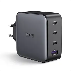 Ugreen USB-A+3*USB-C 100W GaN Tech Fast Charger EU Black CD226