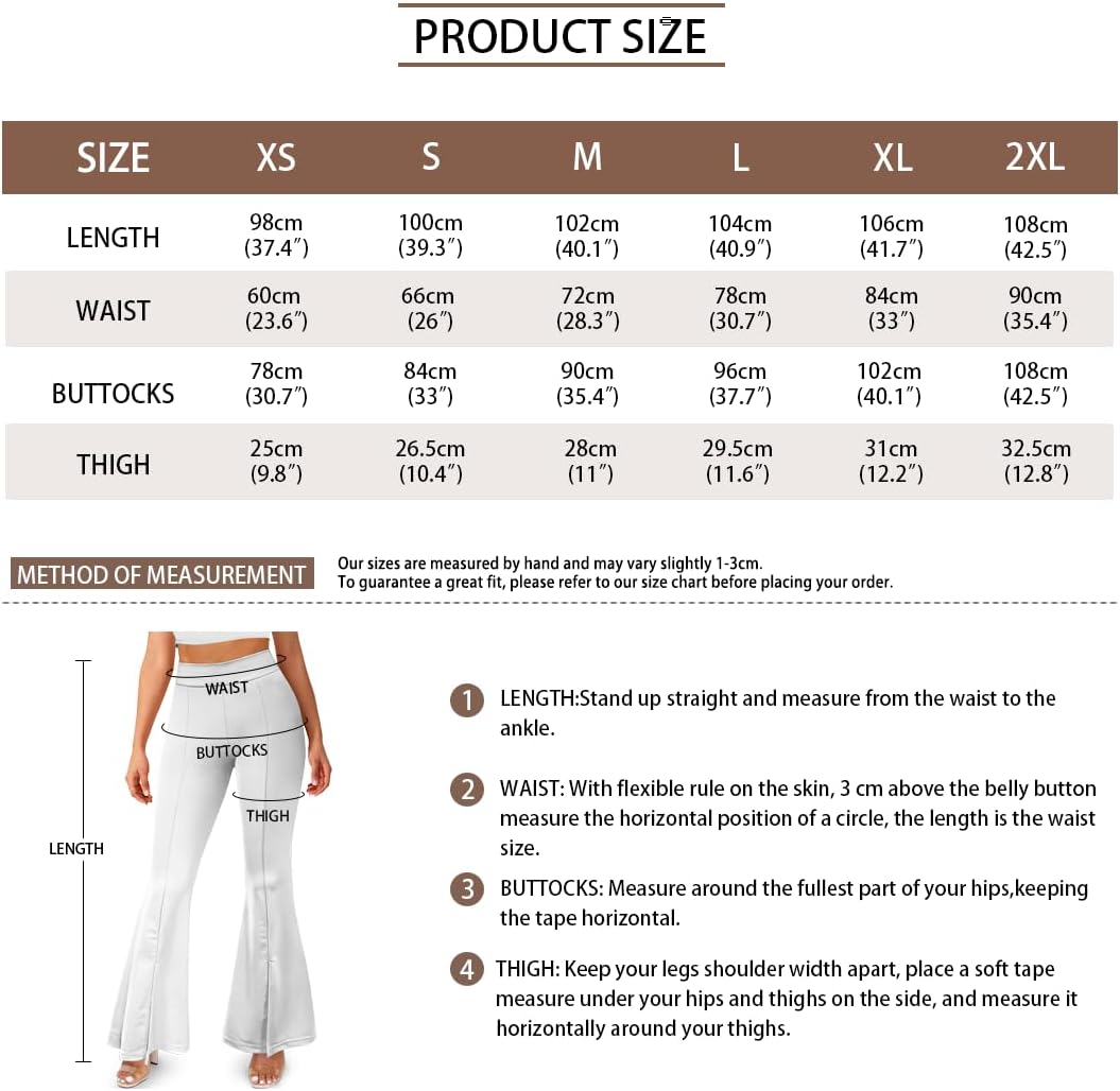 TOADDITDO レディース フレア ヨガパンツ フロント スプリット ブーツカット ハイウエスト ワークレギンス