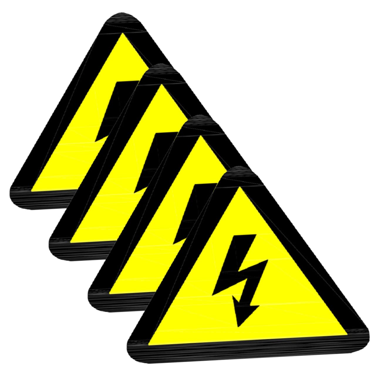 Autocollant D’avertissement Électrique Jaune Triangle, Lot de 20 Feuilles