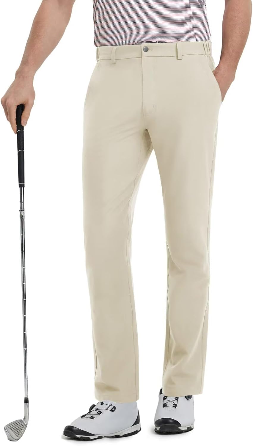 Mens Golf Pants Stretch 30″/32″/34″ Water-Resistant Lightweight Stretch Casual Flat Front Dress Pants with 5 Pockets Mens Golf Pants Stretch 30″/32″/34″ Water-Resistant Lightweight Stretch Casual Flat Front Dress Pants with 5 Pockets