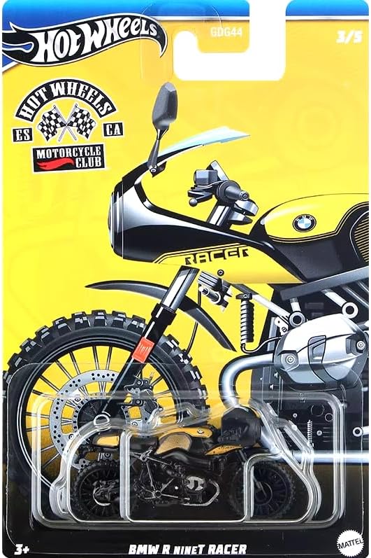 Hot Wheels Motorcycle Club BMW R NineT Racer 1:64 Scale Die-Cast Motorcycle, 3/5