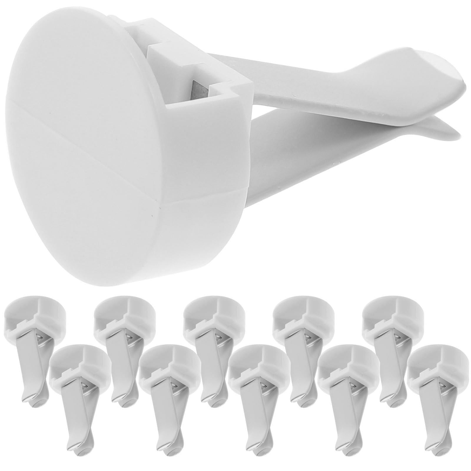 100 Pezzi Clip per Bocchette Auto in Metallo e Plastico | Bianco, per DIY e Decorazione Auto, Finitura Resistente e Poco Soggetta a Sbiadire