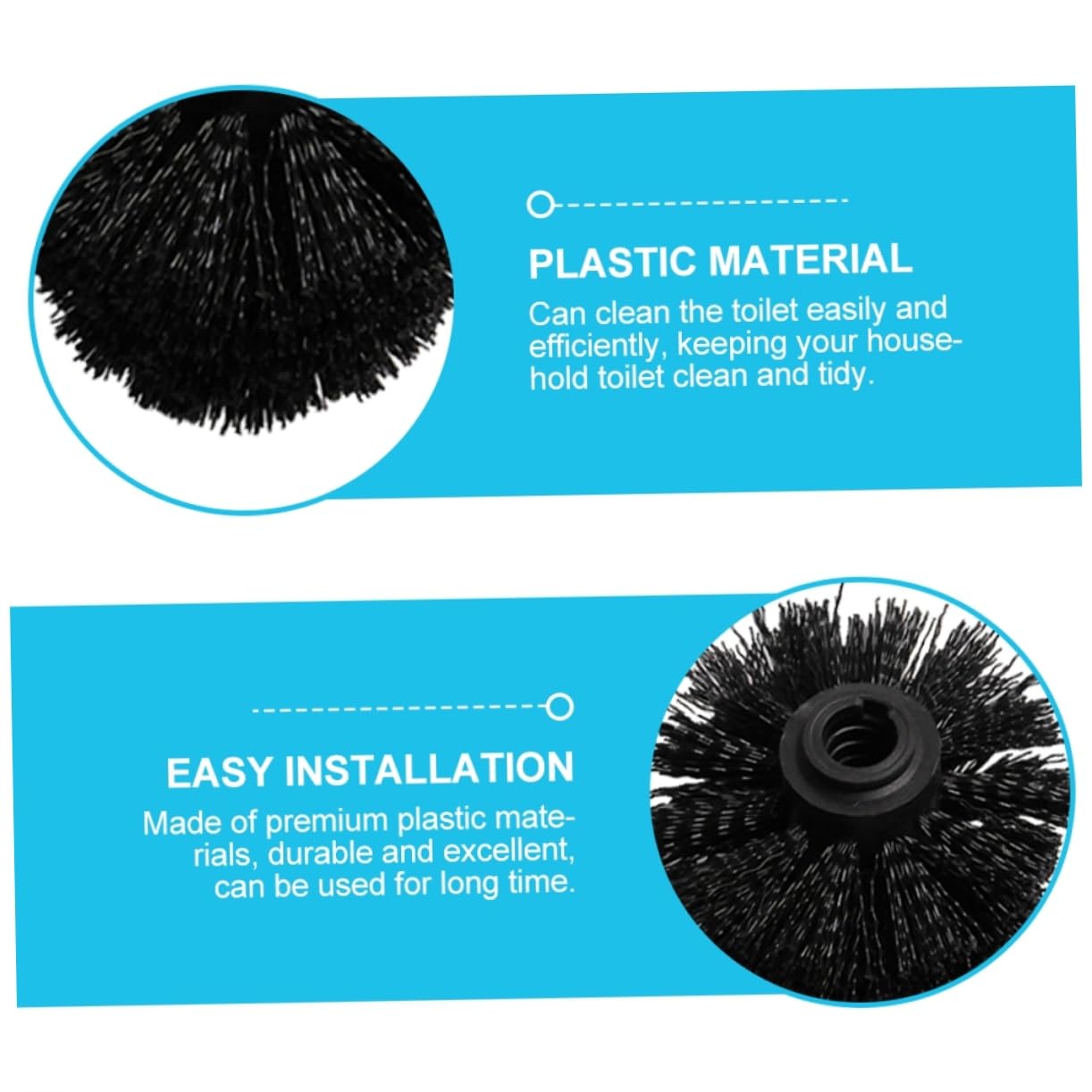 WOFASHPURET 5pcs Toilet Brush Replacement Heads Durable Plastic Cleaning Brush Heads for Efficient Toilet Care for Home Bathroom Office and More