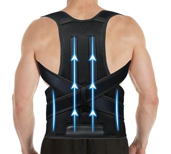 Posture Corrector for Men and Women,Adjustable Back Brace for Upper and Lower Back Pain Relief - Improve and Neck,Shoulder,Back Relieve M29"-33"