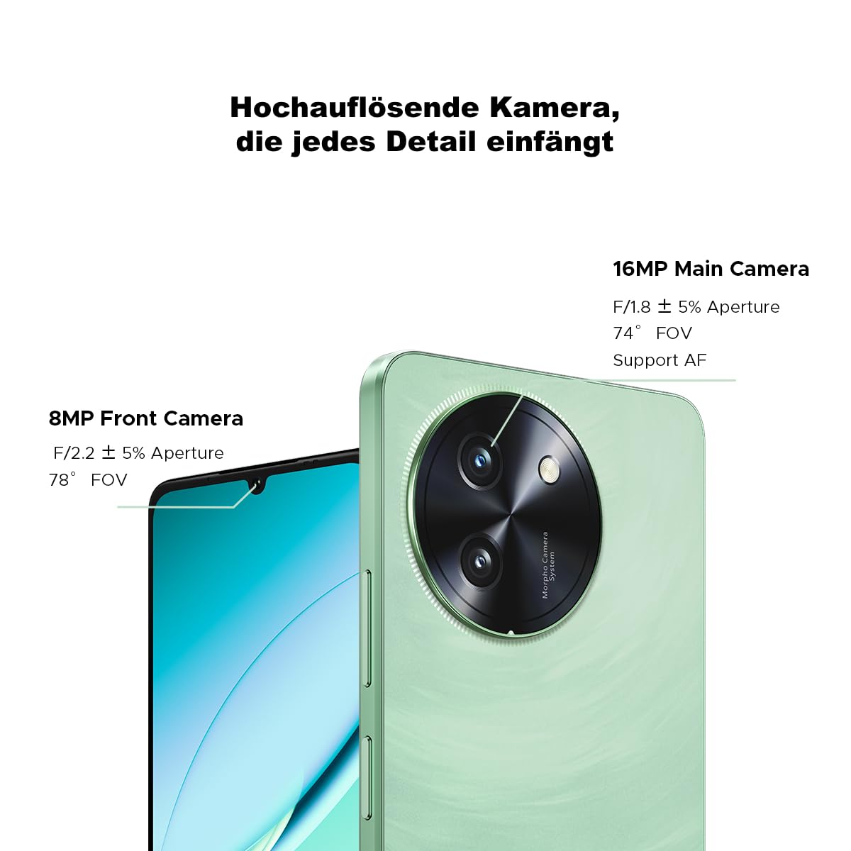 NOTE 59 PRO Smartphone 5G Sbloccato, 32GB+256GB, Display IPS 6,75" 120Hz, T8200 6nm Octa-Core Android 15 Cellulare, Fotocamera 16MP+8MP, Batteria 6250mAh, Dual 5G Dual SIM, Widevine L1, GPS NFC Nero